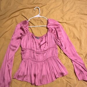 Pink long sleeve blouse